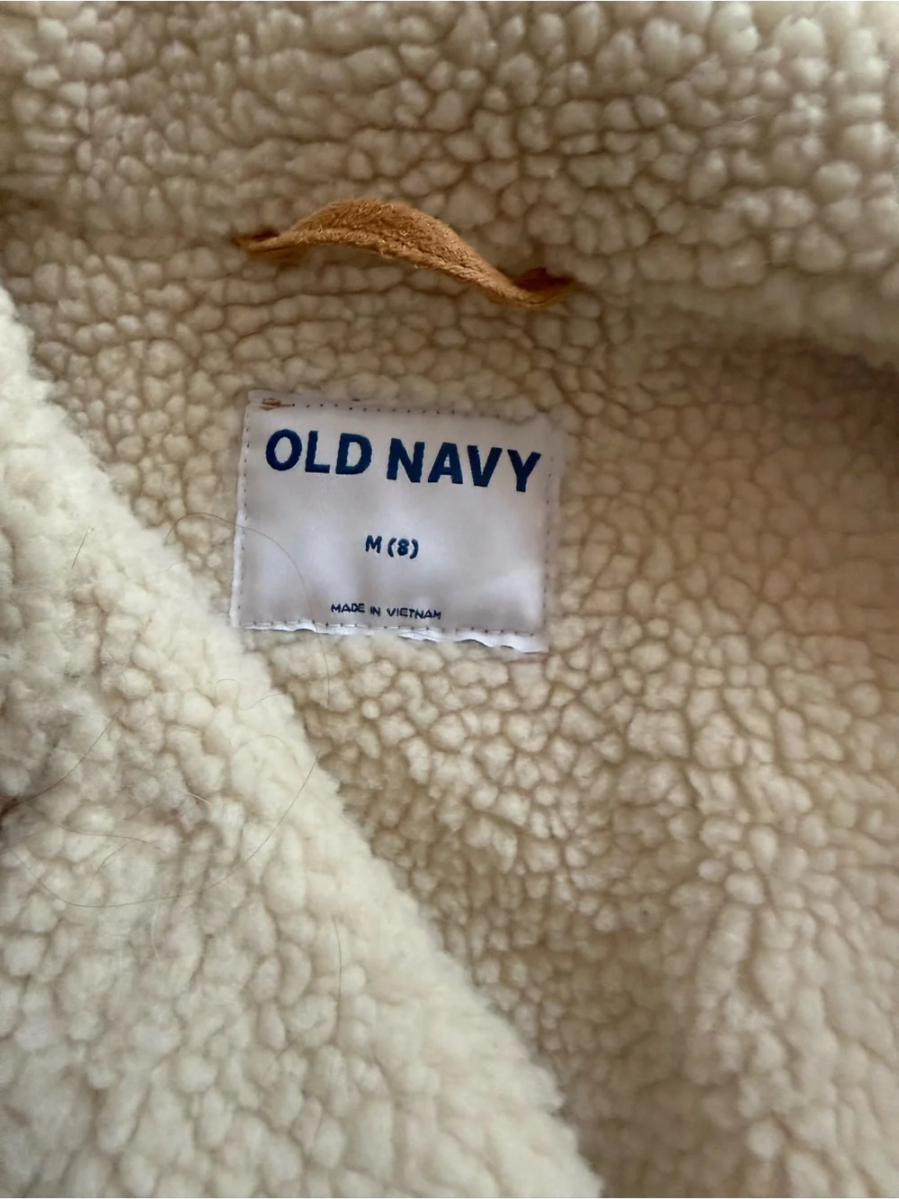 Old Navy Suede Luke Sherpa Jacket Girls 8